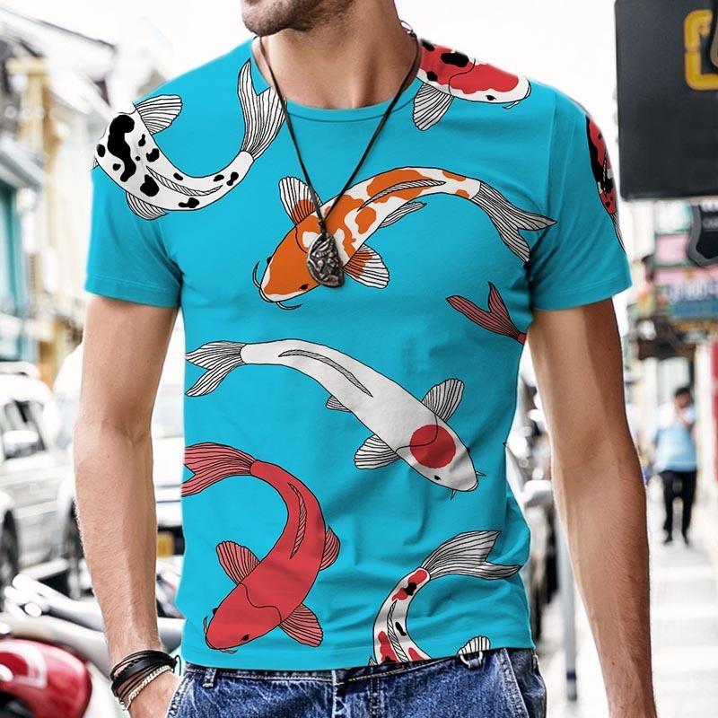 Men's Casual Tees Summer Short Sleeve Round Neck Popular Clothes 3D Print Graphic Streetwear T-Shirts