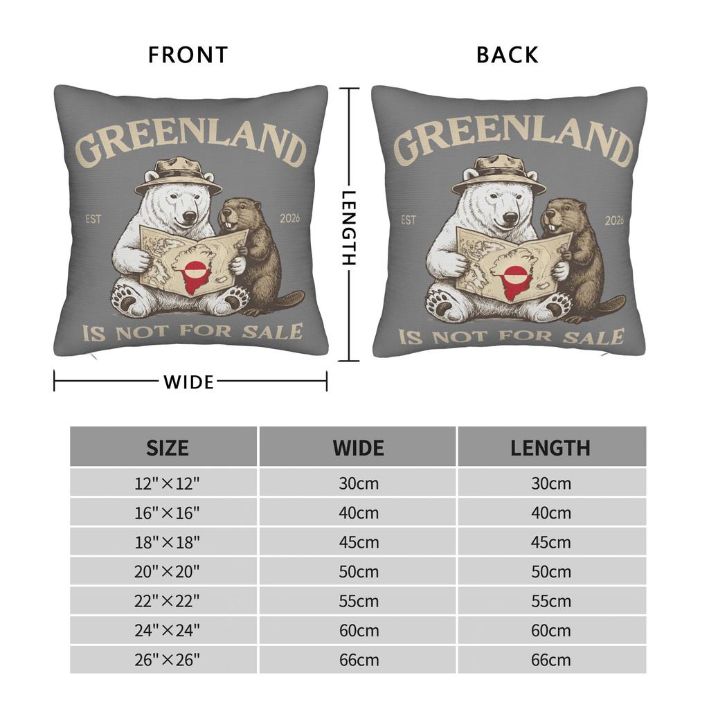 Greenland Is Not For Pillow Cover Cute Funny Pillow Case For Sofa Bedroom Home Decor Soft Pillowcases Birthday Gift