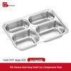 Stainless Steel Four-Compartment Divided Lunch Box