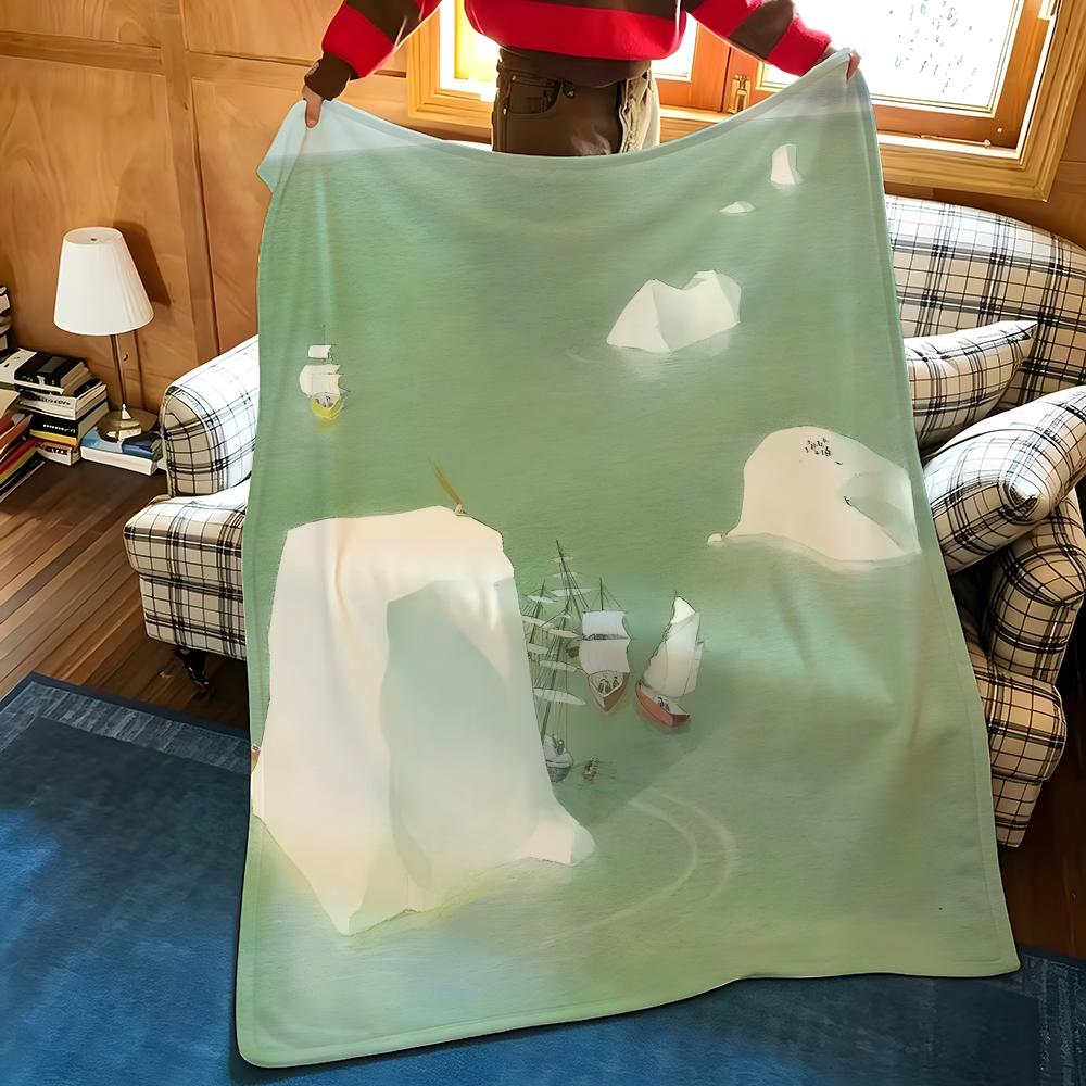 Artist L-Lisbeth Z-Zwerger Throw Flannel Cozy Print Blanket, Portable, Durable Machine Washable Cute Cool