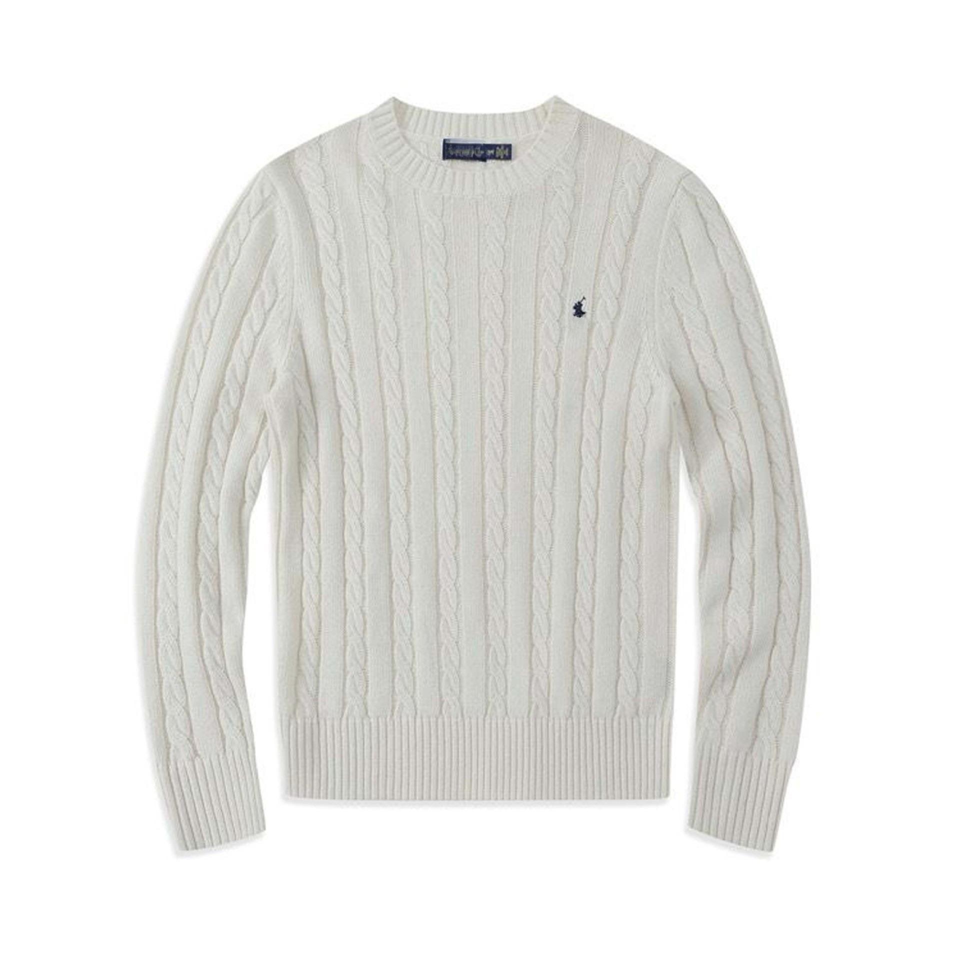 

RogueWave Round Neck Pullover Fashionable Top Pony logo Knitted Sweater Casual Sweater Men Clothing Autumn/winter XL білий