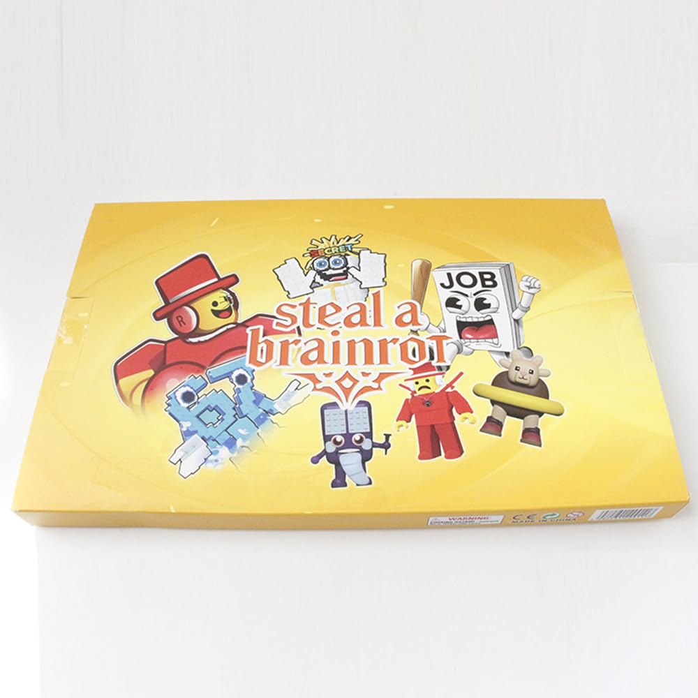Stahl Brainrot Figur, Italienisches Brainrot, Brainrot - Eine Meme-Kreatur des Wahnsinns und der Fantasie steigt auf Ihren Schreibtisch herab. Ungefähr 4 cm hoch. Spiel-Merchandise