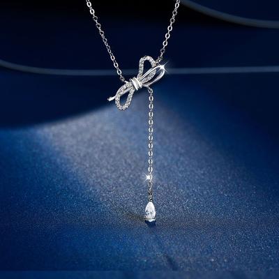 Універсальне намисто з бантом і китицями для жінок, дизайн ніші легкої розкоші, стиль інс