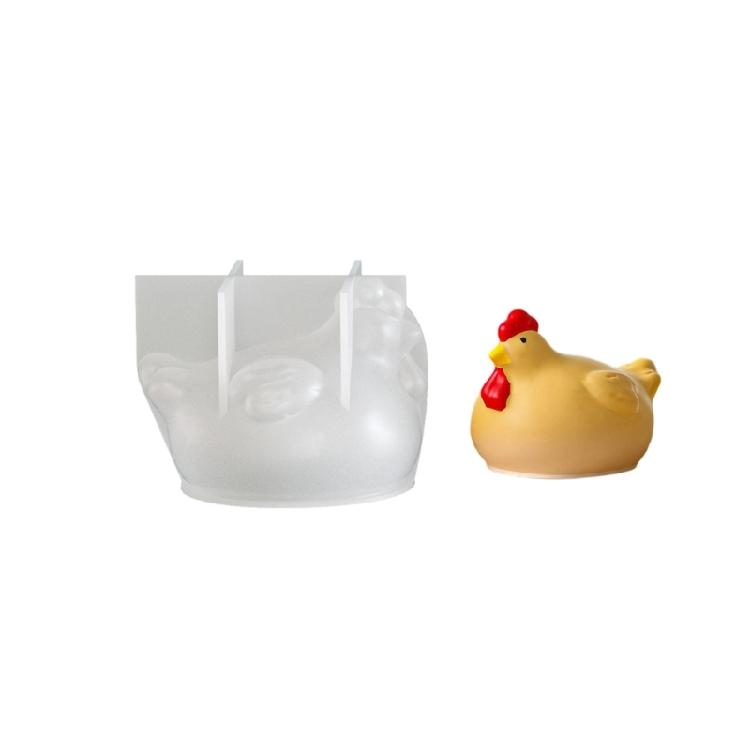Chicken Shape Silicone Mold Perfect for Candle Making Heat Resistant Texture Home Decoration Creative Project Gift Set