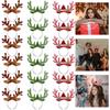 Ruiyele 18Pcs Christmas Reindeer Antlers Headband Cute Glitter Xmas Hair Hoops For Christmas Costume Party Decoration Holiday Ac