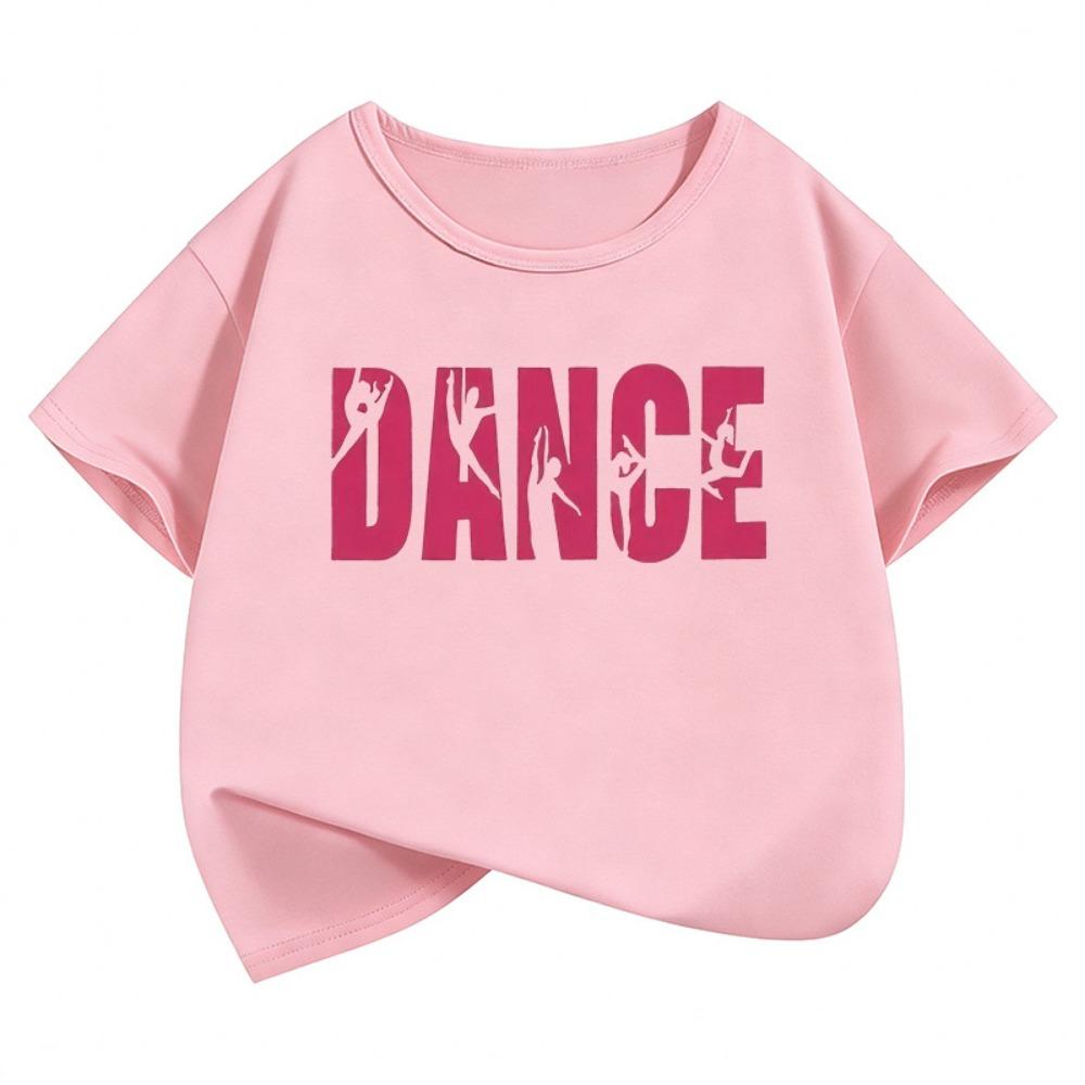 Dance Girl Design Funny T Shirts Short Sleeve Kids Children's T-shirt Boys Girls Summer Spring Casual Top Tee Shirt