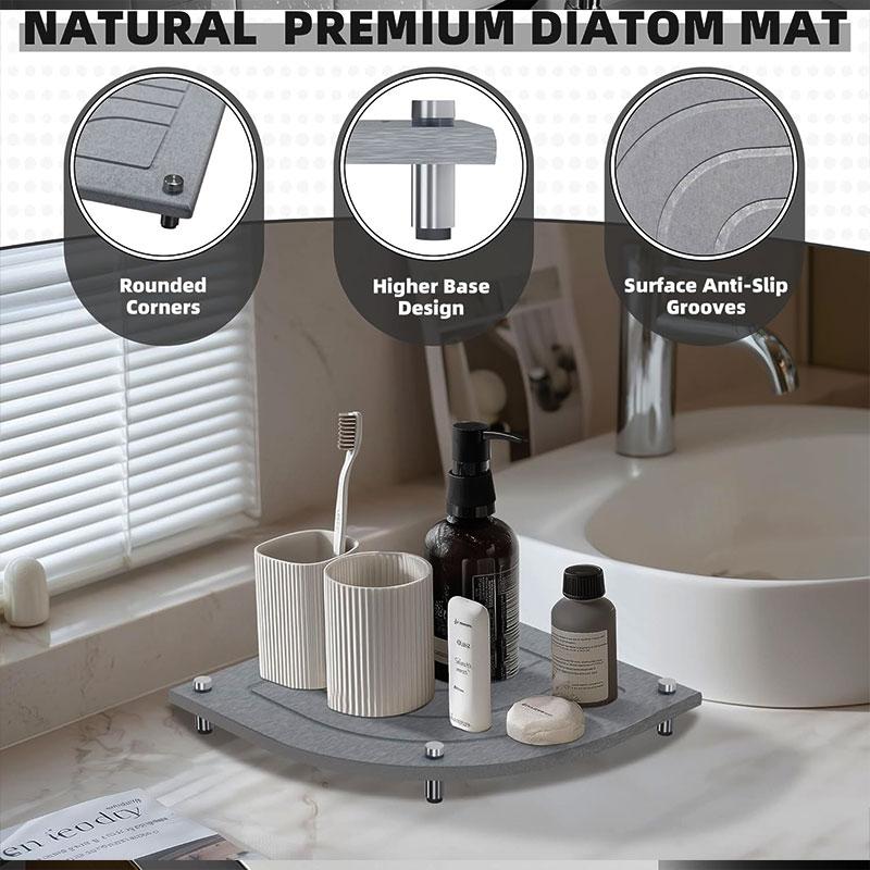 Diatomite Instant Drying Tray for Bathroom Kitchen Counter Drying Rack Sink Organizer Faucet Drying Mat Sponge Soap Holder Trays