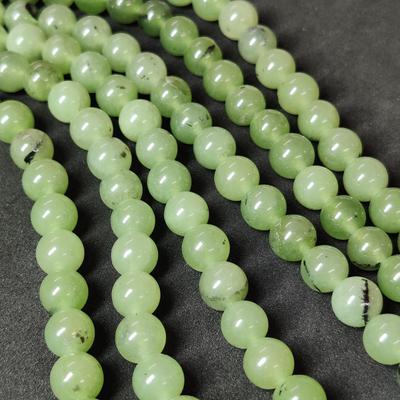 Smooth Round Dyed Prehnite Stone Beads, Dyed Stone Prehnite Beads, Jewelry Making Beads, 6mm 8mm 10mm Size, 14-15 Inch Strand Beads.