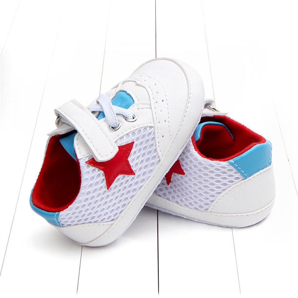 Baby Infant Anti-slip PU Leather First Walker Soft Soled Newborn Sneakers Branded Breather Toddler