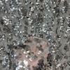 1/3Yard Gradient Full Shiny Sequin Fabric Embroidered Netting Material for Wedding Dresses Evening Gowns Cheongsam Sequin Fabric