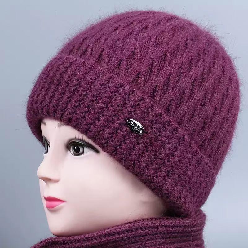 Winter hat fleece warm wool hat outdoor cold cover ear protector old lady knitted hat