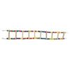 Natural Wooden Bird Ladder Climbing Toy for Small To Medium Birds Parrot Perch Hanging Ladder with Metal Hooks Durable Safe Material