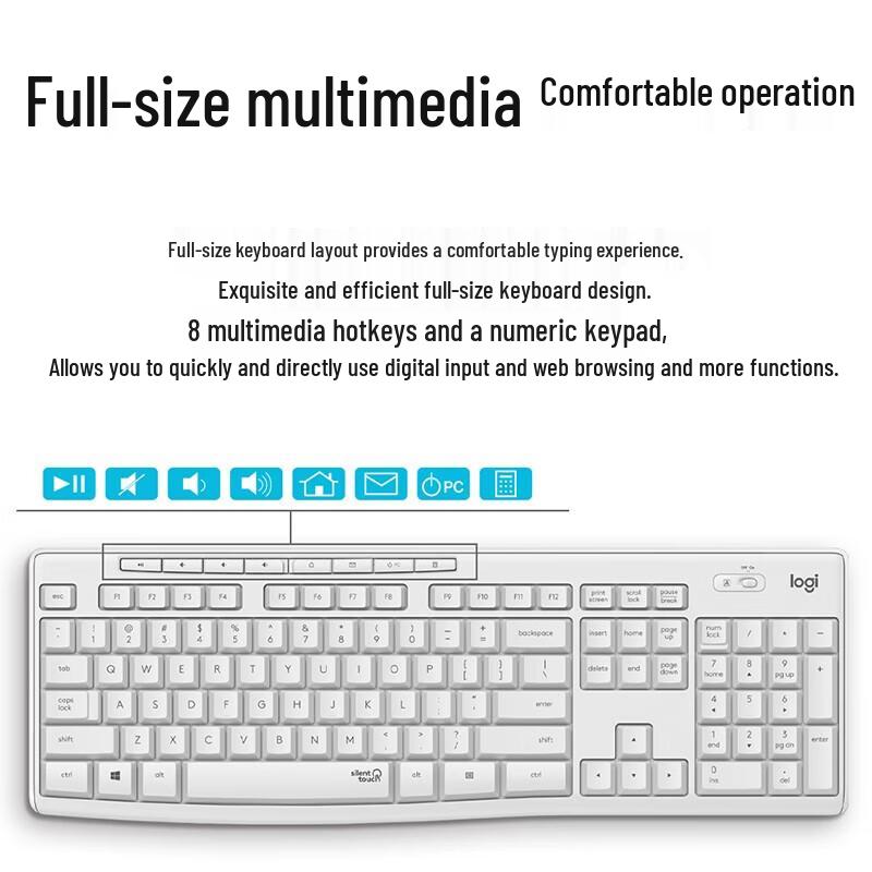 Logitech MK295 Silent Wireless Keyboard and Mouse Combo