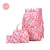 Three Piece Set of Children's Backpack, Nylon Camouflage for Elementary School and Girls, Lightweight Backpack for Middle and High School Students