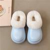 New women's outer wear thick-soled heightening fluffy slippers piled warm waterproof non-slip versatile casual cotton mop