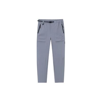 Outdoor Series Solid Color Mid Waist Straight Leg Casual Pants Men Bottoms Pencil-Gray 152416501-2
