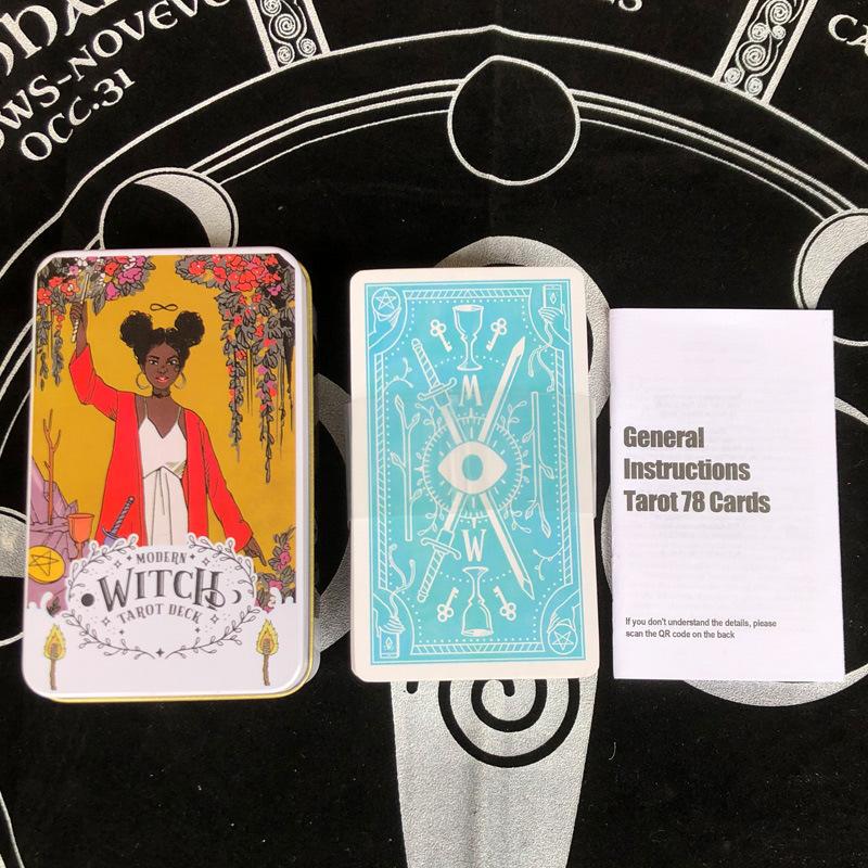 78Pcs Longest Dream Tarot Card Set Divination Tool With Detailed Guidebook Colorful Frame Fortune Telling Cards