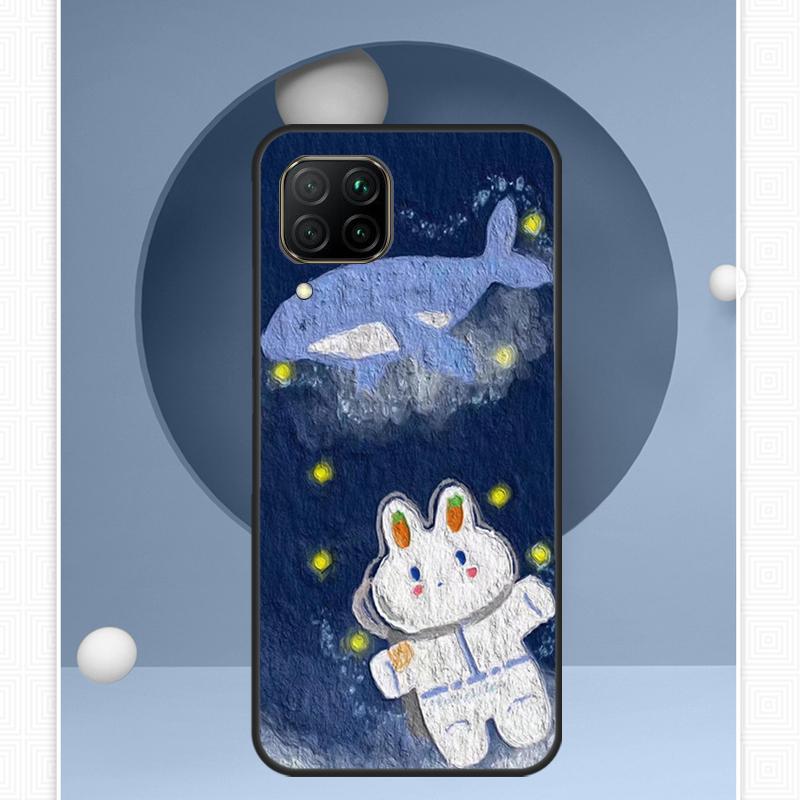 Kawaii Bears Rabbit oil painting For Huawei P30 P60 Pro P20 P40 Lite Nova 9 10 SE 12s 12i 11i 8i Y91 Y60 Y70 Y72 Y90 Y61 Case