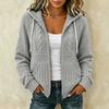 Damen Casual Locker Geschnittene Kapuzenjacke mit Reißverschluss und Blumigem Pailletten-Print