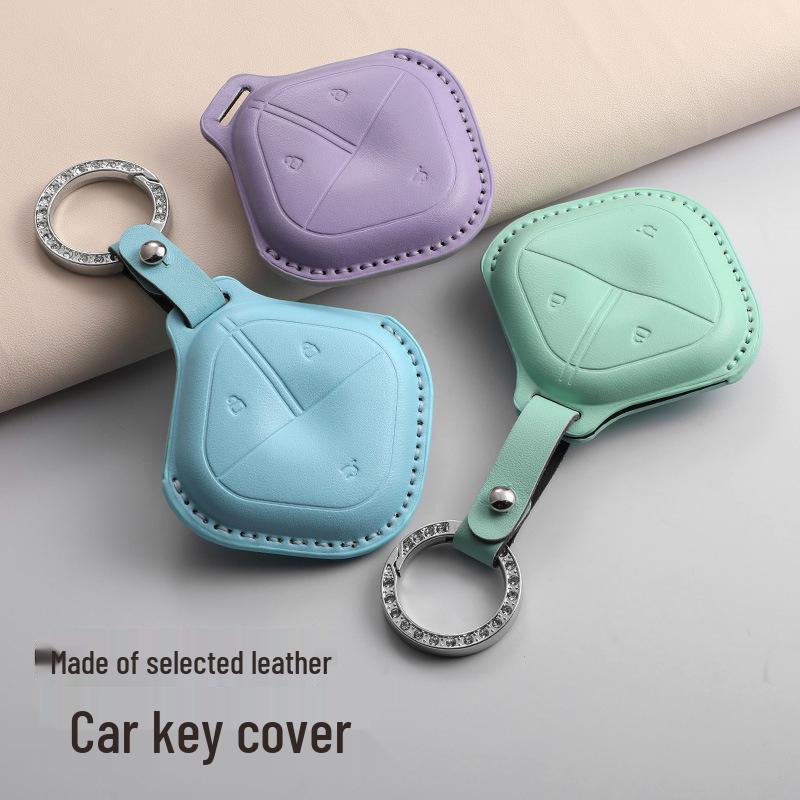 Compatible Wuling Bingo Airev Qingkong Genuine Leather Key Cover