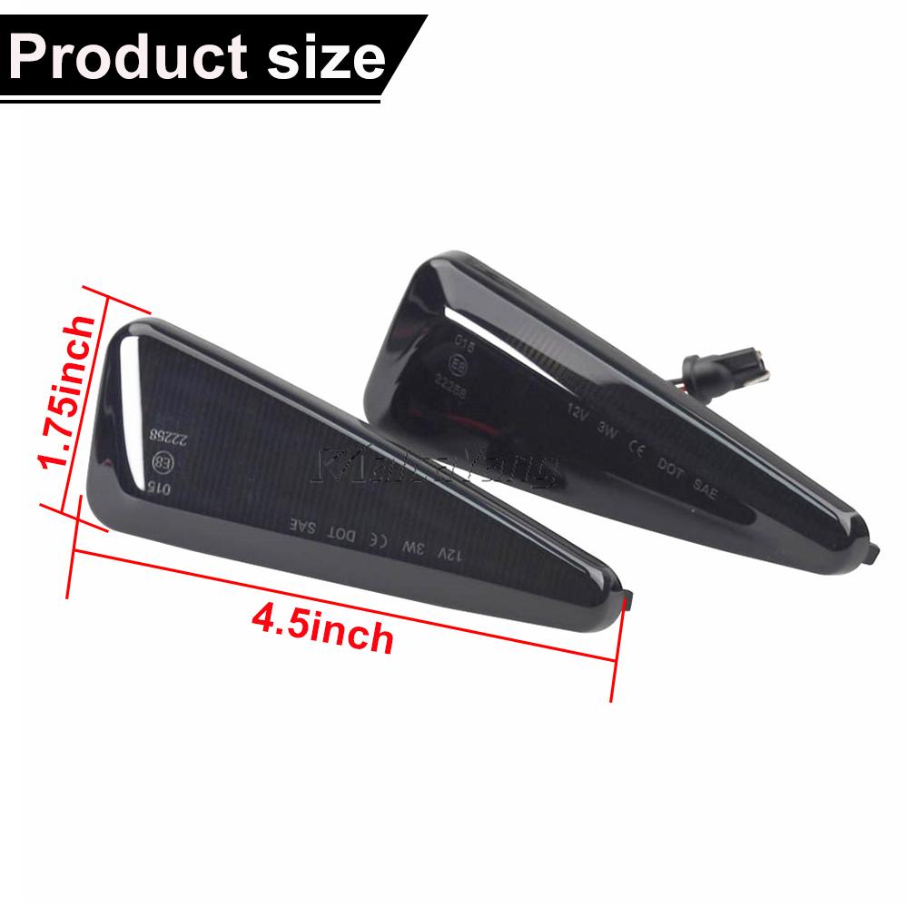 2PCS Dynamic LED Side Marker Light Turn Signal Blinker Lamp for Dacia Logan Sandero I Renault Stepway Thalia 2008-2011