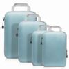 Four-Piece Compression Travel Storage Bag Set for Clothes, Toiletries, Digital Gear, and More