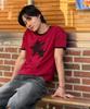 AMOU Two Star Ringer T-Shirts Red