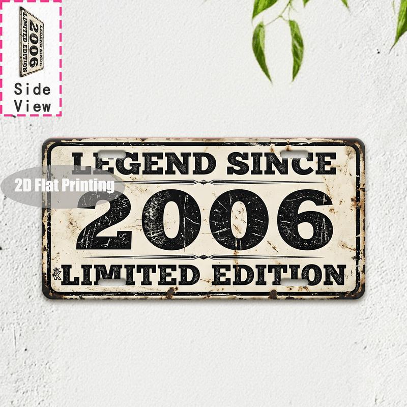 Tin Sign Vintage Durable Metal Plaque Wall Decor Home Office Bar Man Cave Dining Room City Coordinate Birth Year License Pl