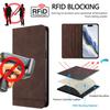 For Oppo A6x 4G Case RINACASIS RC23 RFID Blocking Wallet Stand PU Leather Phone Cover