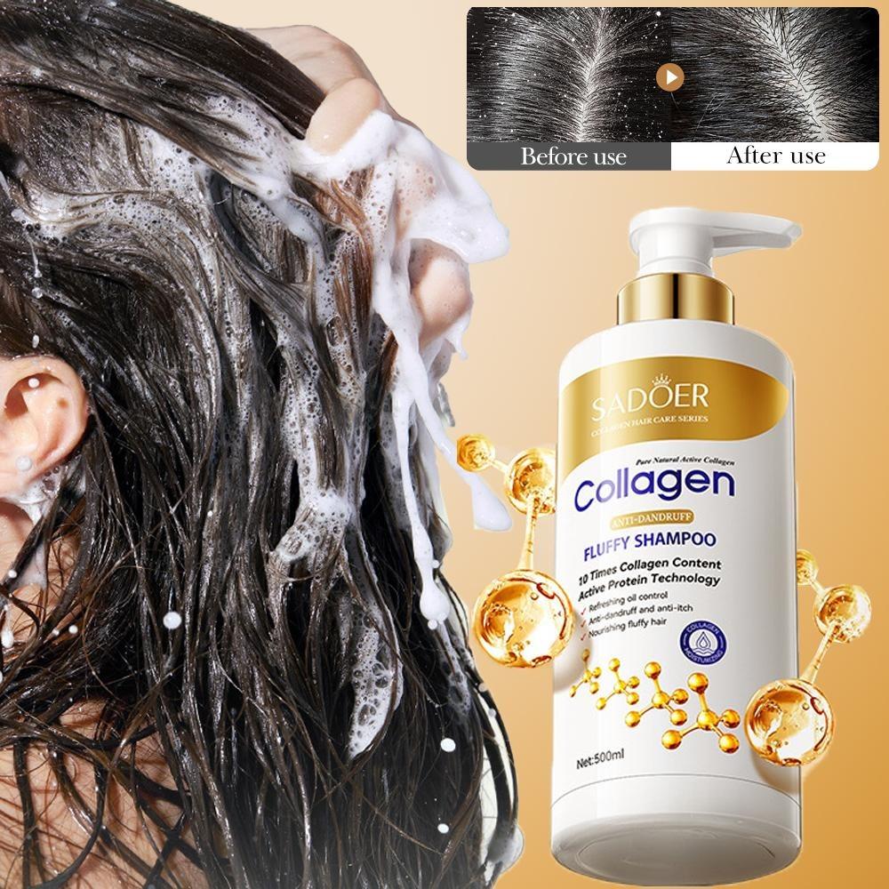 500ml Collagen Amino Acid Shampoo, Deeply Moisturizes The Scalp, Controls Oil and Removes Dandruff, and Makes Hair Smooth