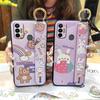 Cartoon Wrist Strap Phone Case For Tecno Spark 7/Spark7T Protective Anti-knock Anti-dust Waterproof Silicone Wristband