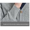 Hengyuanxiang Herren V-Ausschnitt 100% Wolle Cardigan