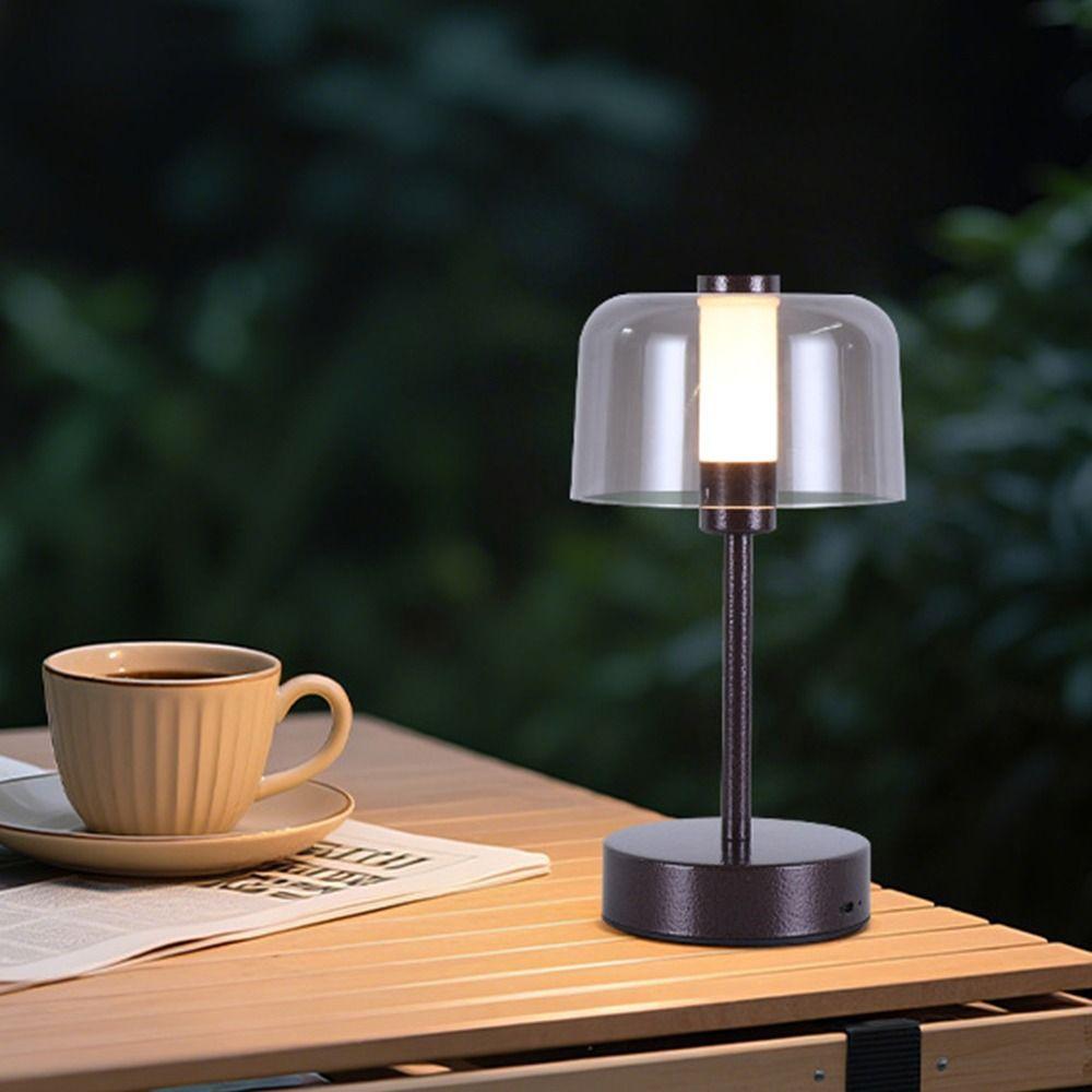 Cordless Retro Table Lamp Dimmable Touch Sensor Rechargeable Desk Light Wireless Lighting USB Rechargeable LED Reading Lamp