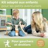 Tir à l'arc pour enfant - bowrilla - arc en bois - 5 flèches - 4 cibles - carquois réglable