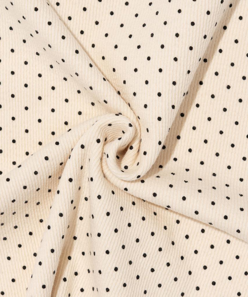 Beullaengkiteu Dot Pattern Ultra Short Sleeve Tee (Ivory)