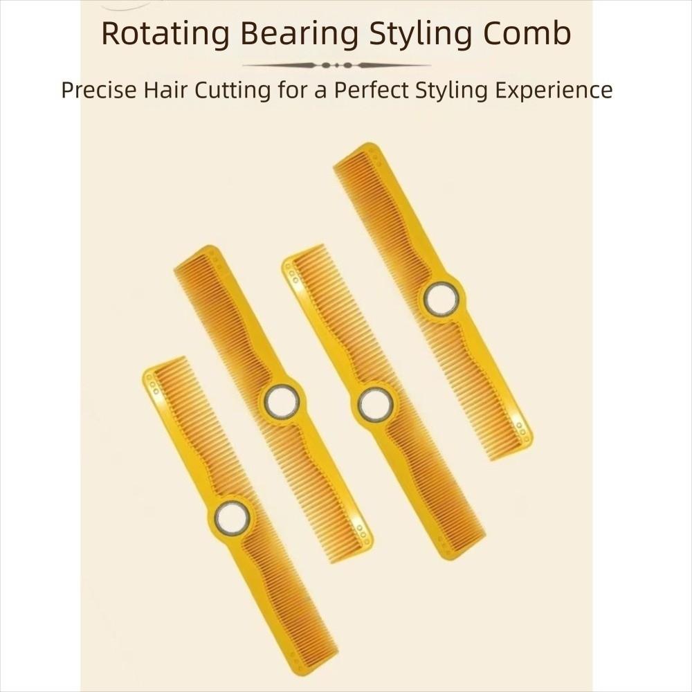 Wide & Fine Tooth Spinning Cutting Comb with Bearing Anti-static Barber Comb  for Salon