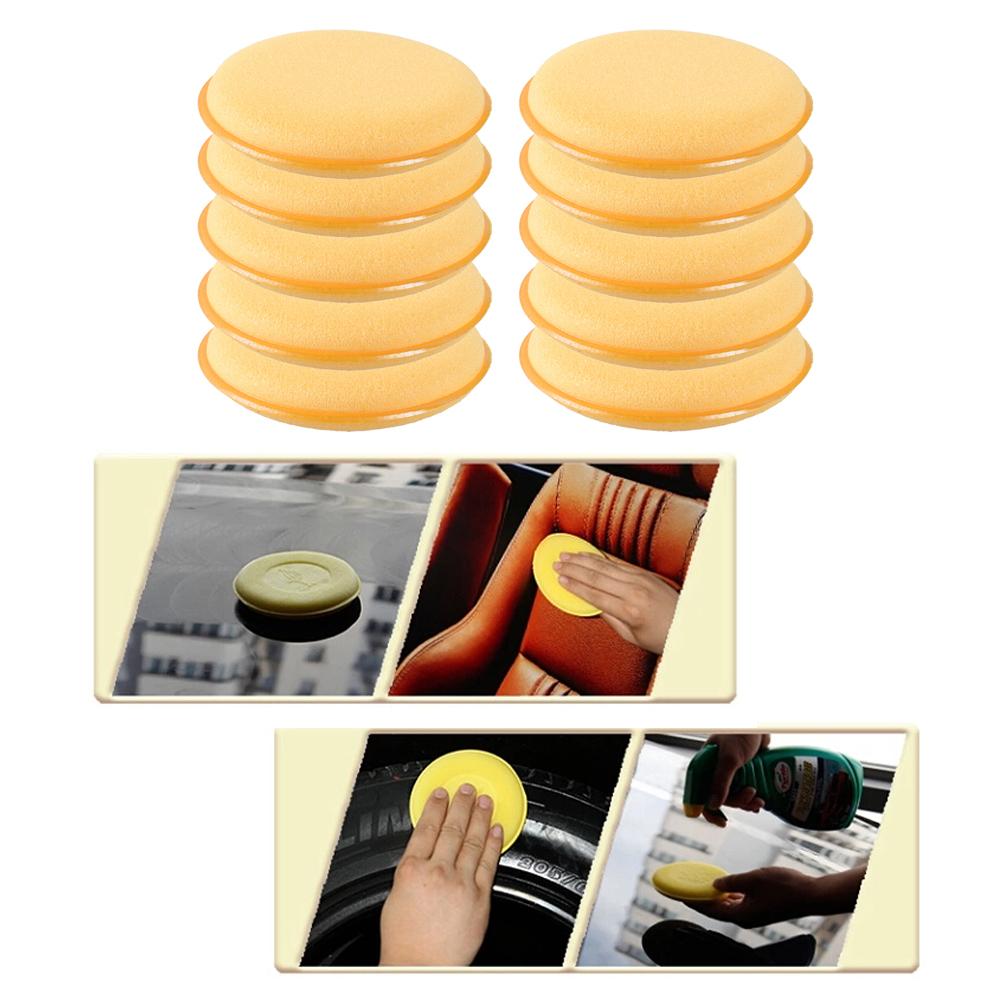 10pcs/Pack Waxing Sponge for Car Paint Care Buffing Sponge Pads Wax Buffer Polishing Sponges Cleaning Tools