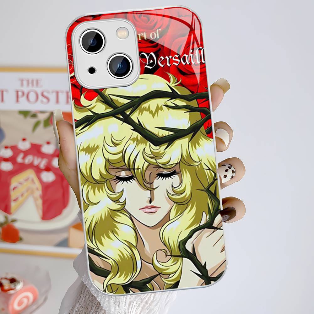 Classic Anime The Rose Of Versailles Tempered Glass For Iphone 14 13 12 11 Pro Mini XS MAX 14Plus X XS XR Cover