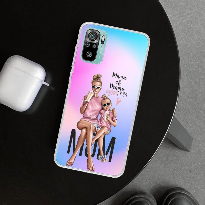 Woman Fashion Girl Super Mom Baby Phone Case Cover for Xiaomi Redmi Note 15 14 13 12 11 Pro Plus 14S 12S 11S 11T 11E 10S 10 Cust