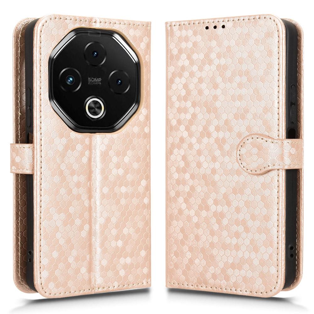 For Umidigi G100 Pro 4G/G100 5G Wallet Case Dot Pattern Imprint PU Leather Phone Cover with Wrist Strap