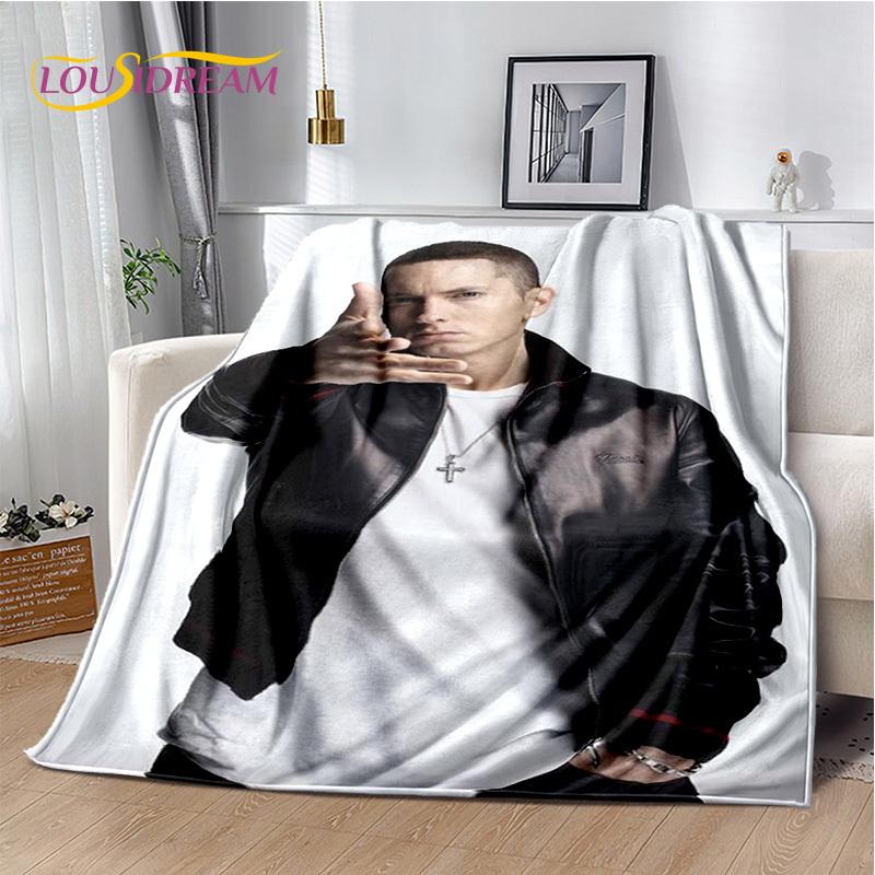 Rapper Eminem Tupac 2pac Hip-Hopová hudba Rapový Bůh Deku, Měkká přehozová deka pro Domov Ložnici Postel Pohovku Piknik Cestování Kryt Dárek