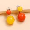 Japanisch-Koreanische Asymmetrische Süßigkeitenfarbene Ohrstecker - Vielseitiges Kugeldesign