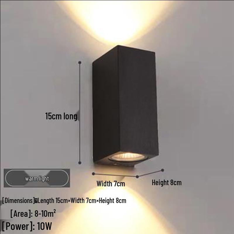 Waterproof Double Head Outdoor Wall Light for Balcony, Terrace, Garden, Doorway, and Aisle - Modern Minimalist Design