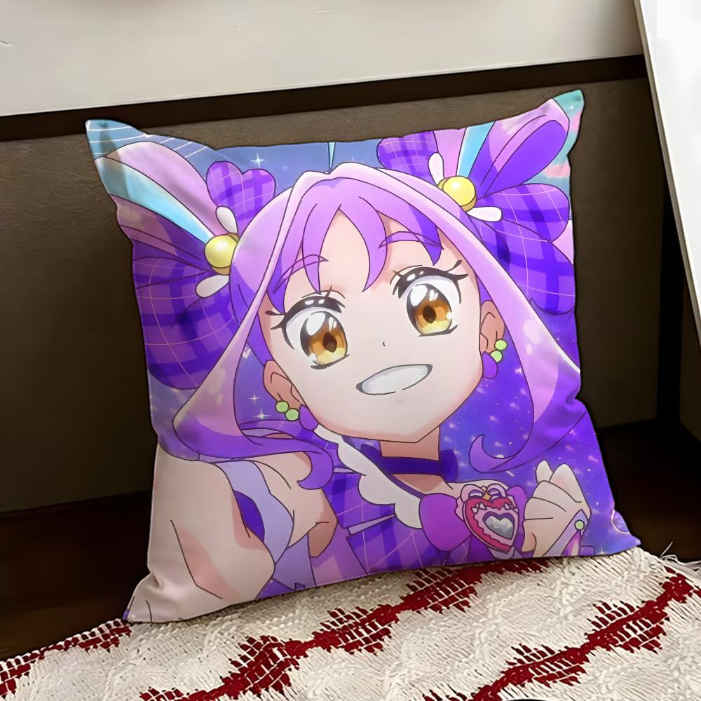 YYou and Idol PPretty Cure Cushion Cover Reversible Soft Durable Pillow Cover Home  Car MultiScene Use for Daily Comfort