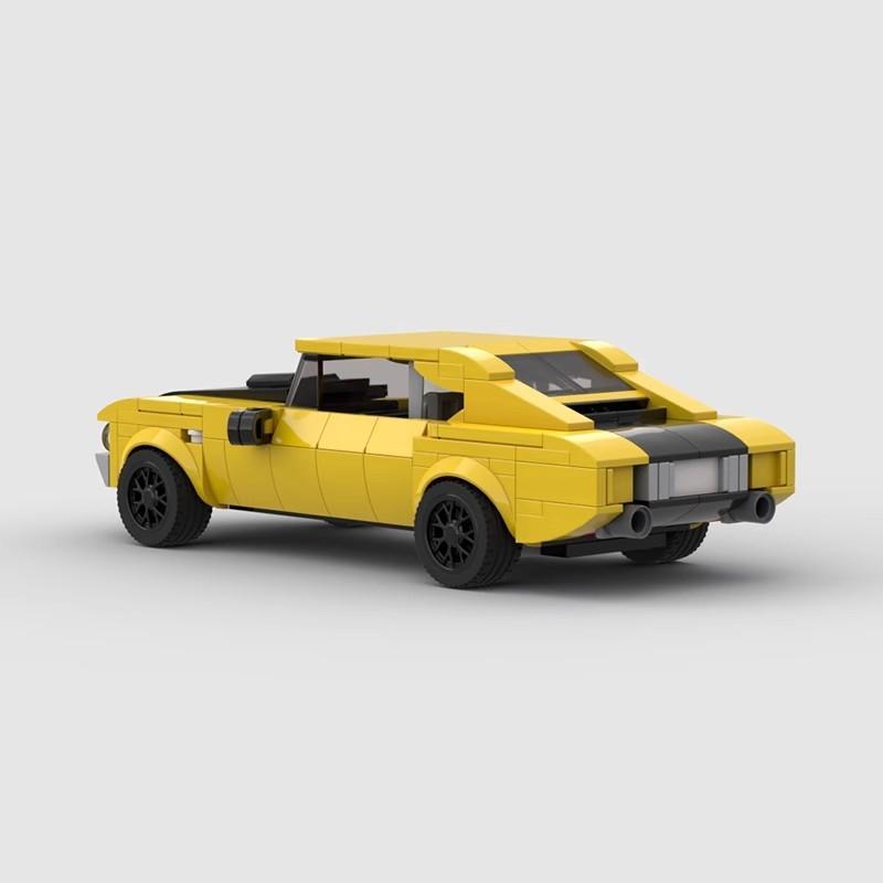 Vintage American Muscle Car MOC Bricks Creative 8-Grid Model DIY Puzzle Educational Toy For Adults