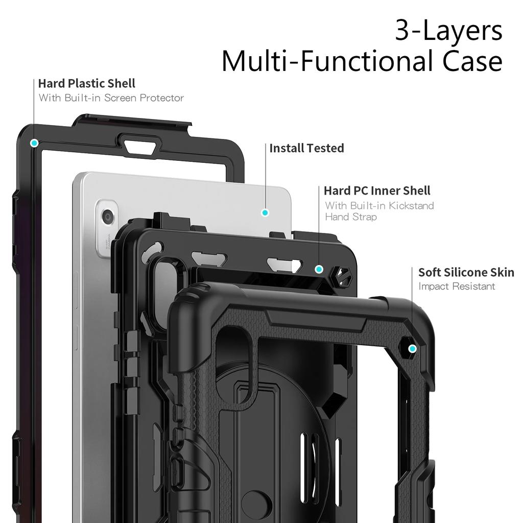 Kids Case For Tab M9 9 Inch TB-310FU Case With Rotating Hand Strap Shoulder Strap Proof Case With Built-in Protector