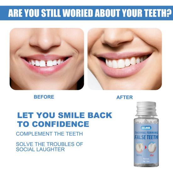 10 ml/g 20 ml/g 30 ml/g Korálky na lepení zubů Korálky nasazující se těsně přiléhají Péče o zuby Cosplay Lepicí korálky s falešnými zuby na vyřezávání