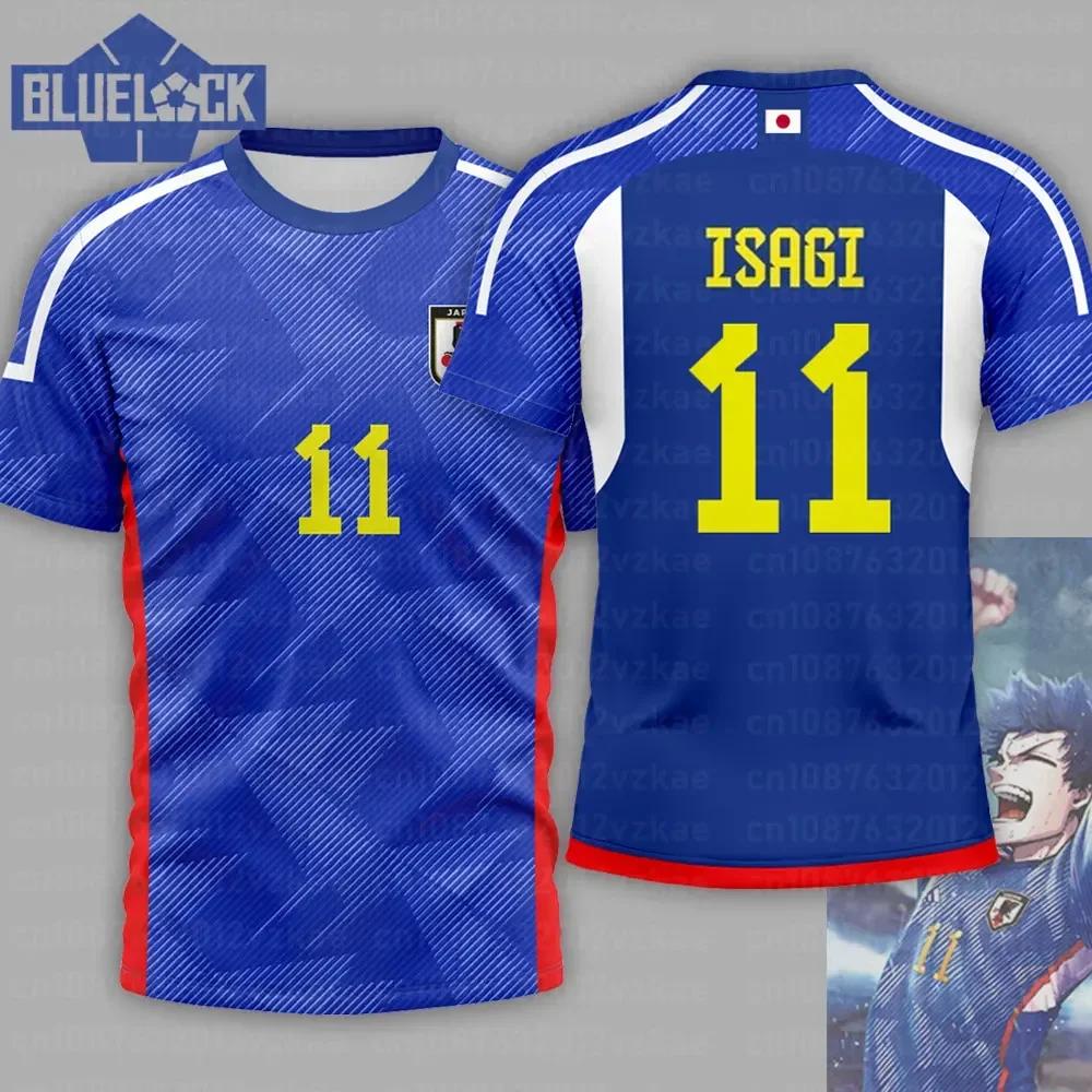 Япония Blue Lock ISAJI 11 Косплей Джерси Летняя Футболка с Коротким Рукавом Мужская Женская Футболка На заказ Имя Номер Детская Одежда Футболка Топы XXS бежевый 990₽