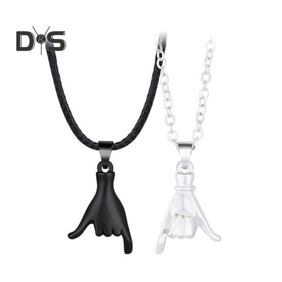 2-teiliges Paar-Halsketten-Set mit passendem Pinky Promise, passende Halsketten für beste Freunde, Valentinstags- und Jubiläumsgeschenk