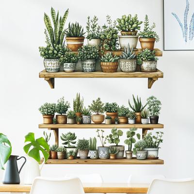 Potted Plant Wall Stickers Living Room Bedroom Decoration Decals Home Decor